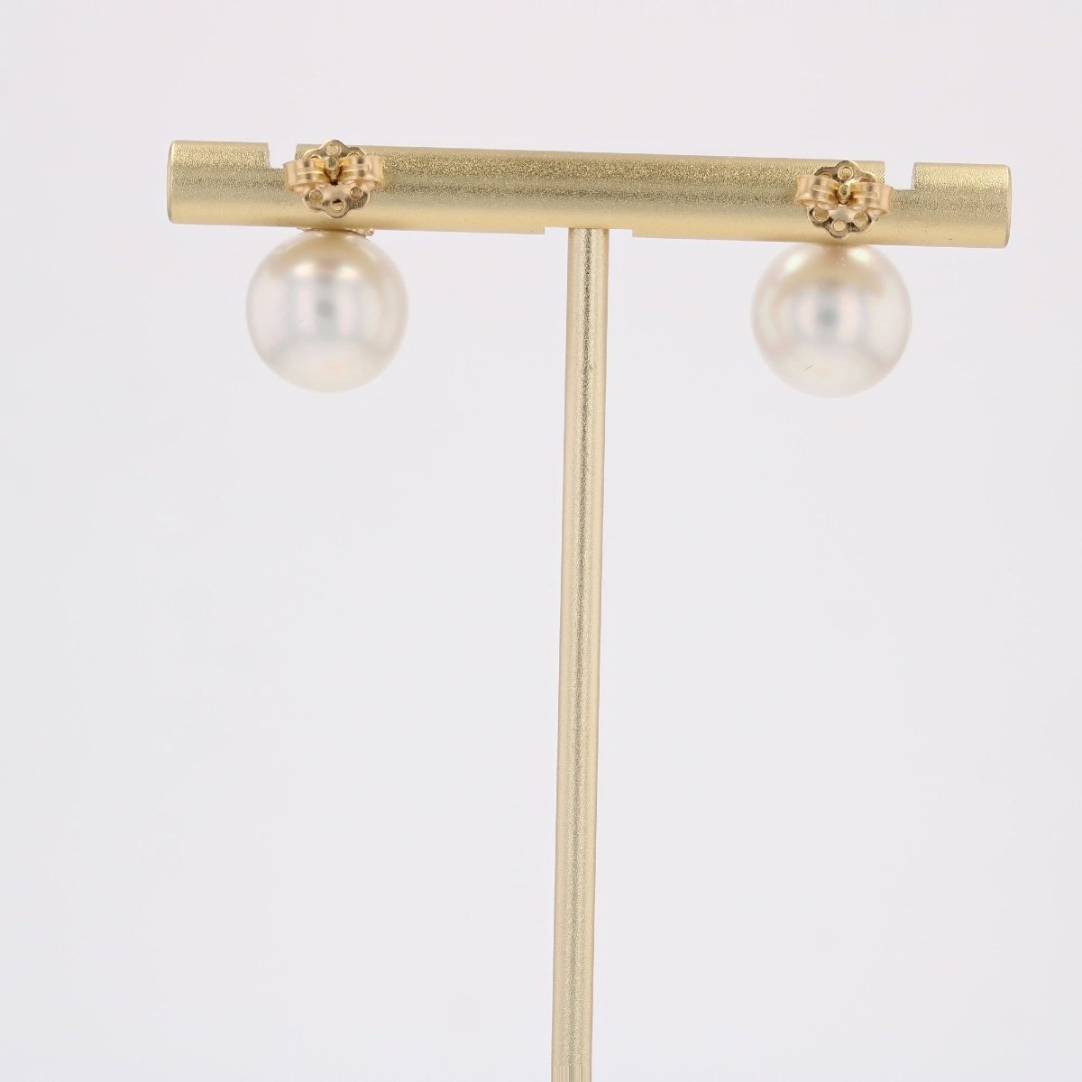 Cultured Pearl, Sapphire And Yellow Diamond Earrings-photo-6