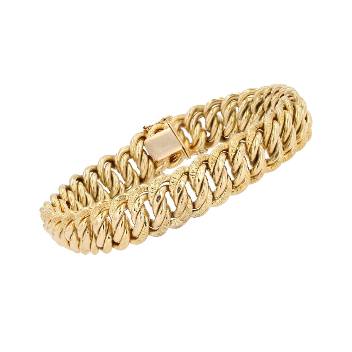 Antique Rose Gold Curb Chain Bracelet