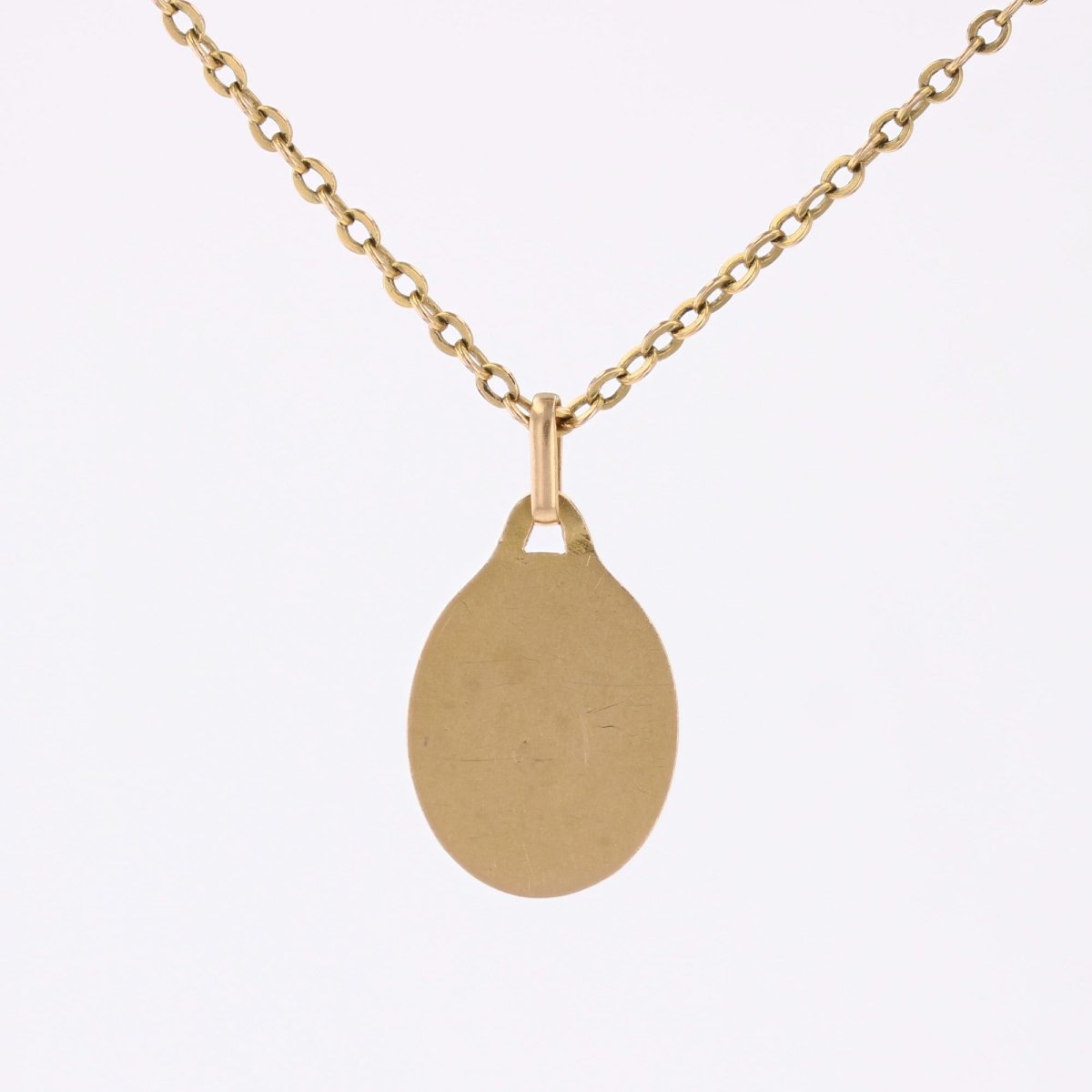 Médaille or jaune Ange en prière-photo-3