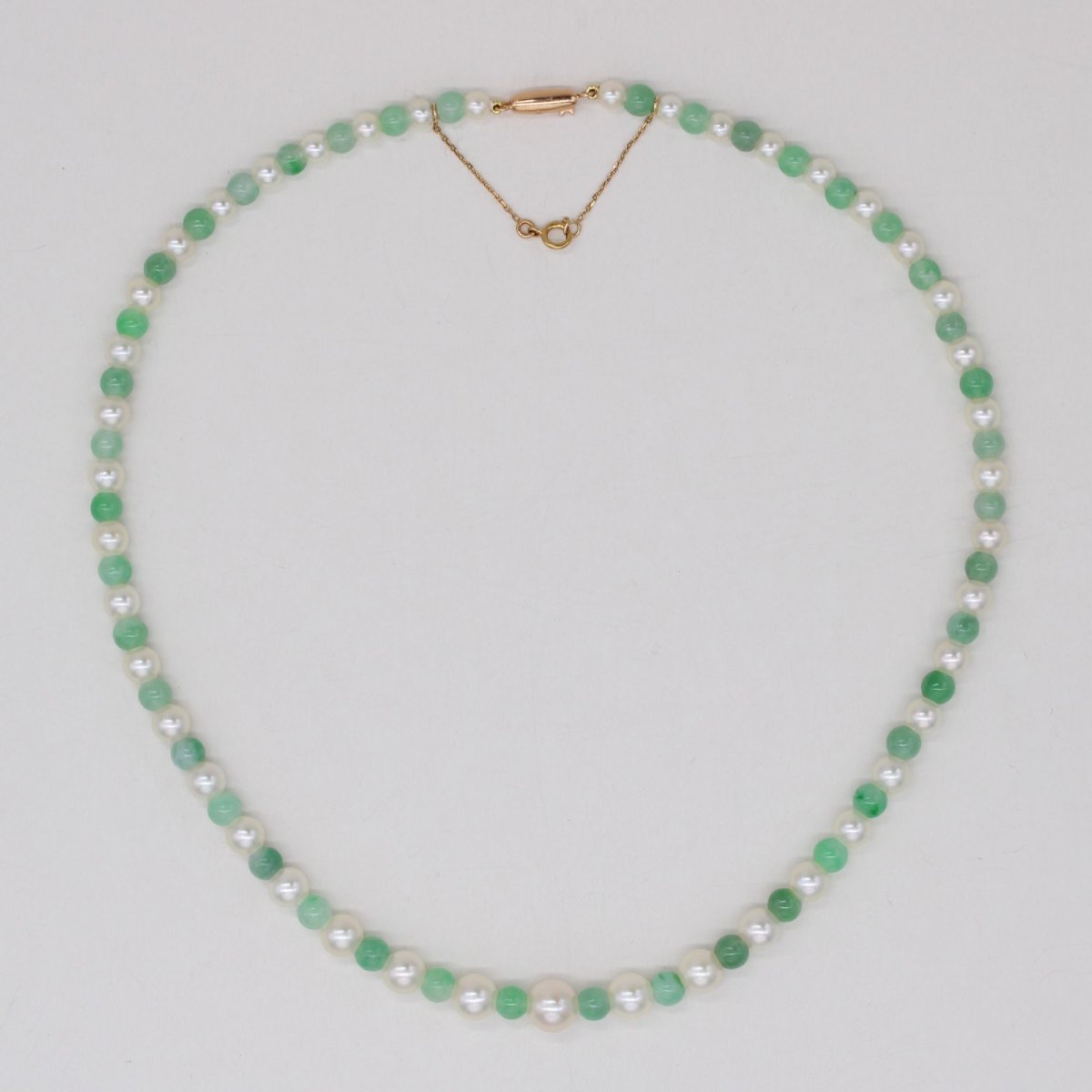 Collier perles de jade et perles de culture-photo-4