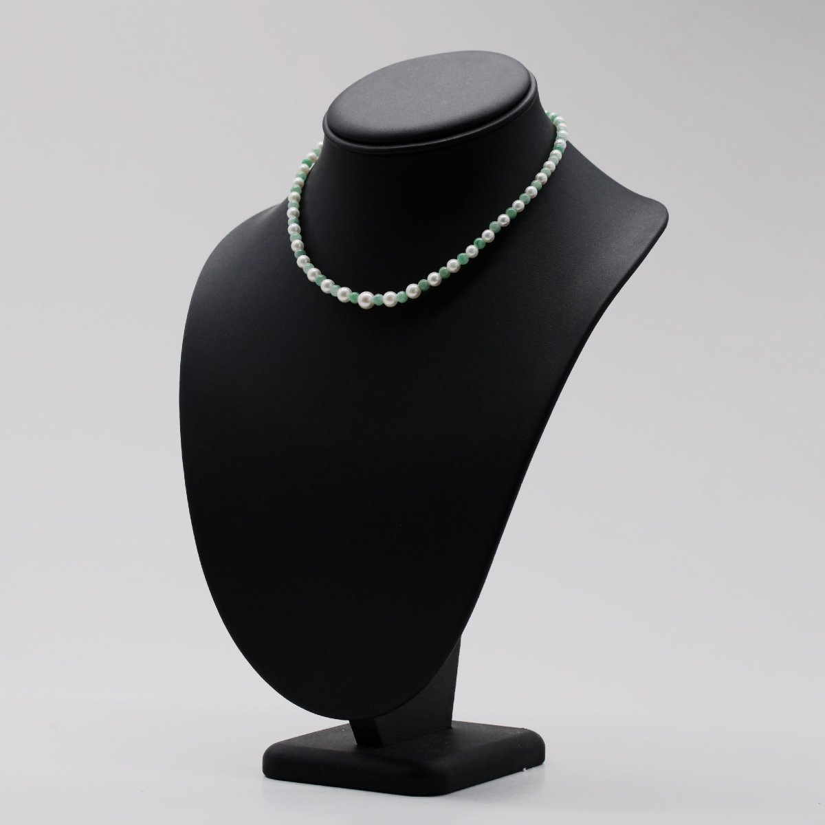 Collier perles de jade et perles de culture-photo-3