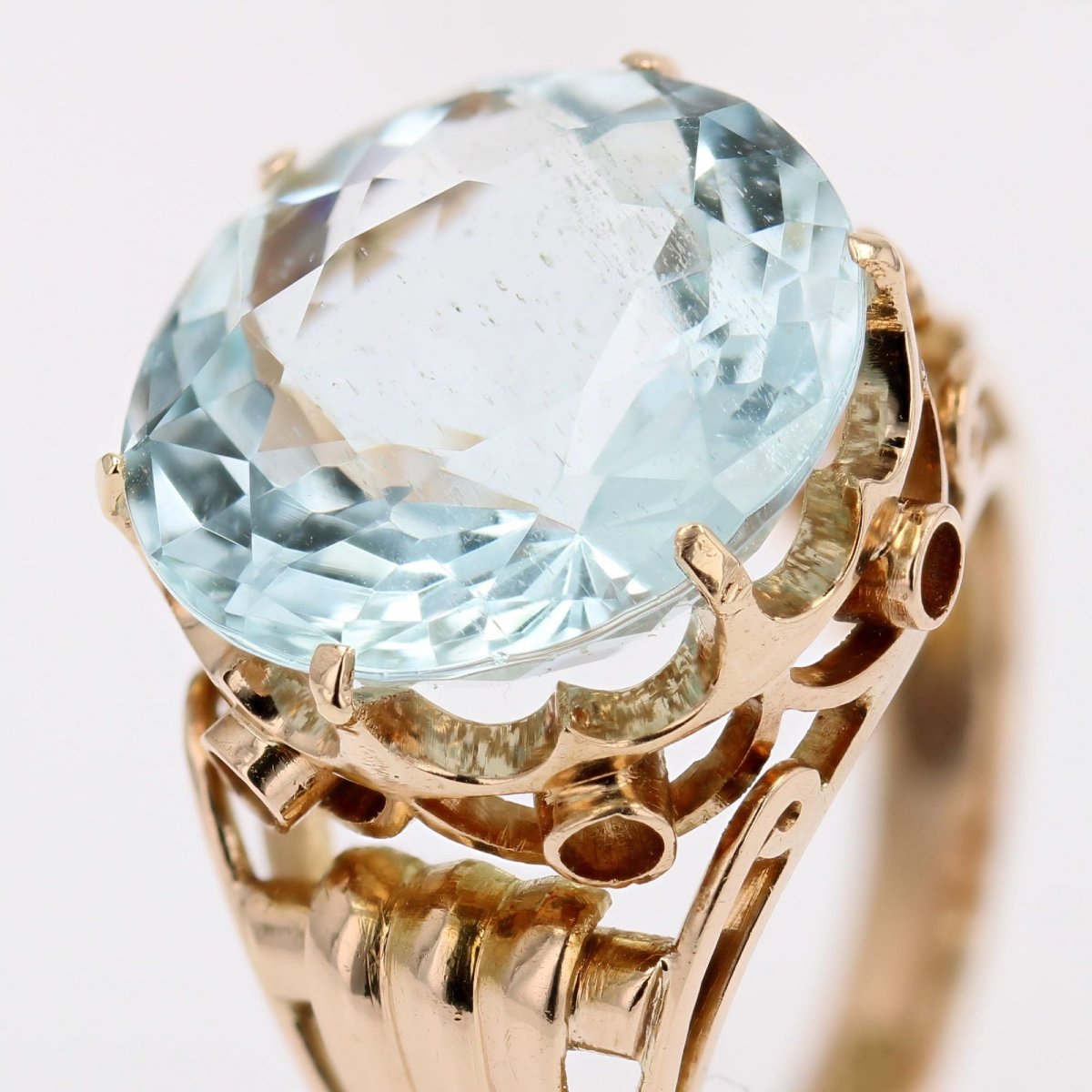 Aquamarine Cocktail Ring-photo-5
