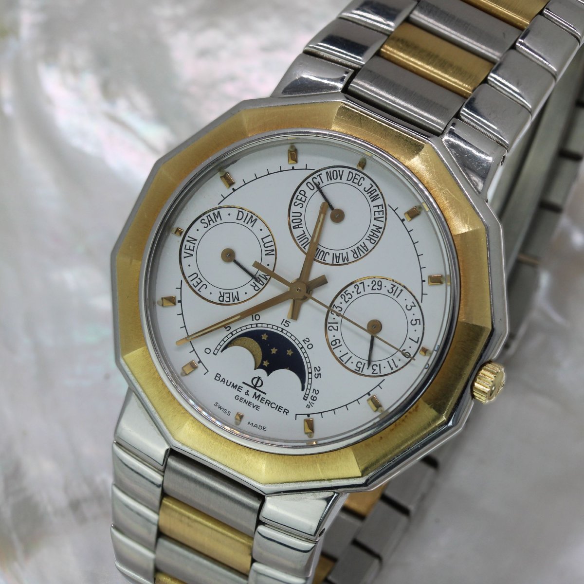 Montre Baume et Mercier Riviera Calendrier Face de la Lune-photo-3