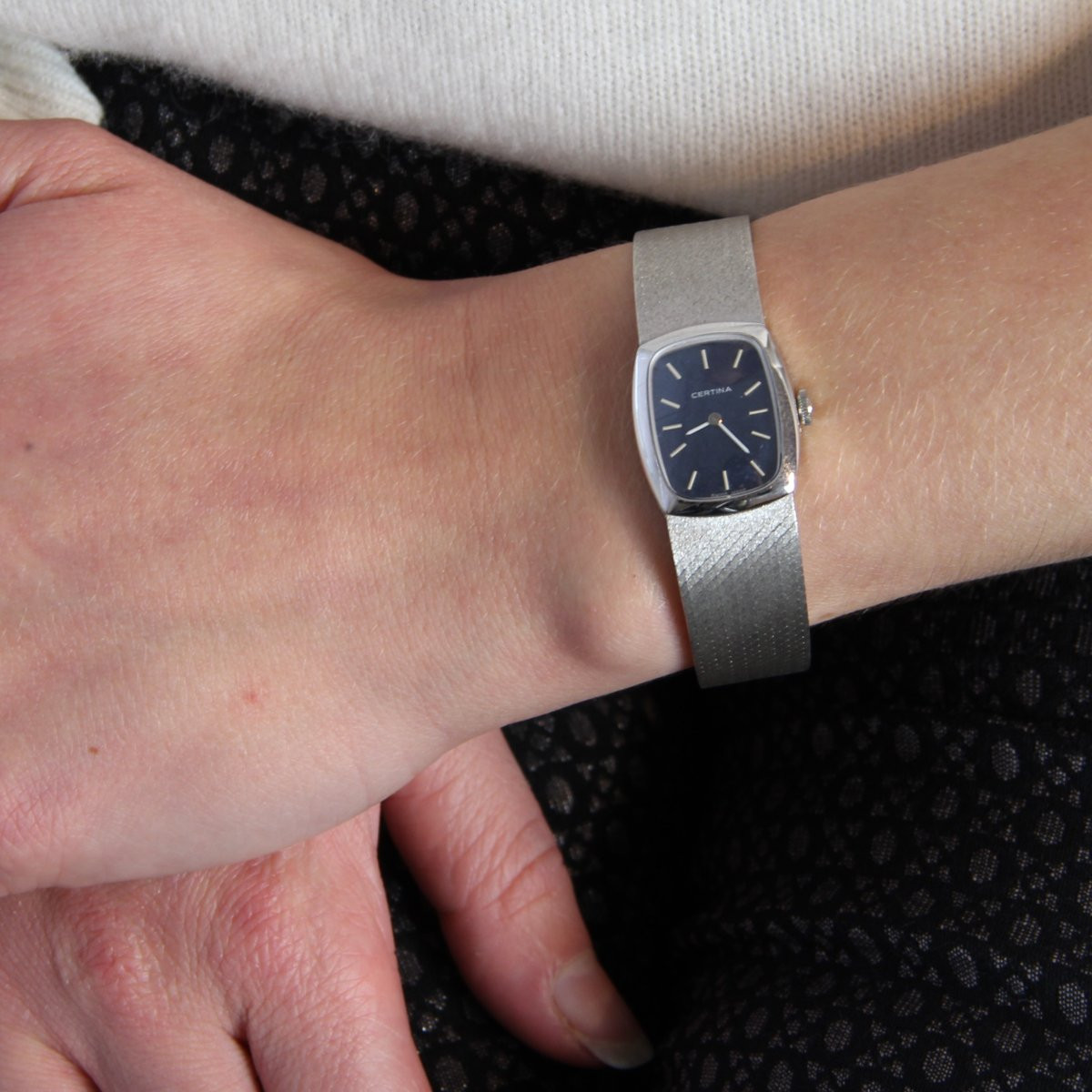 Montre Or Blanc Femme Vintage Certina-photo-1