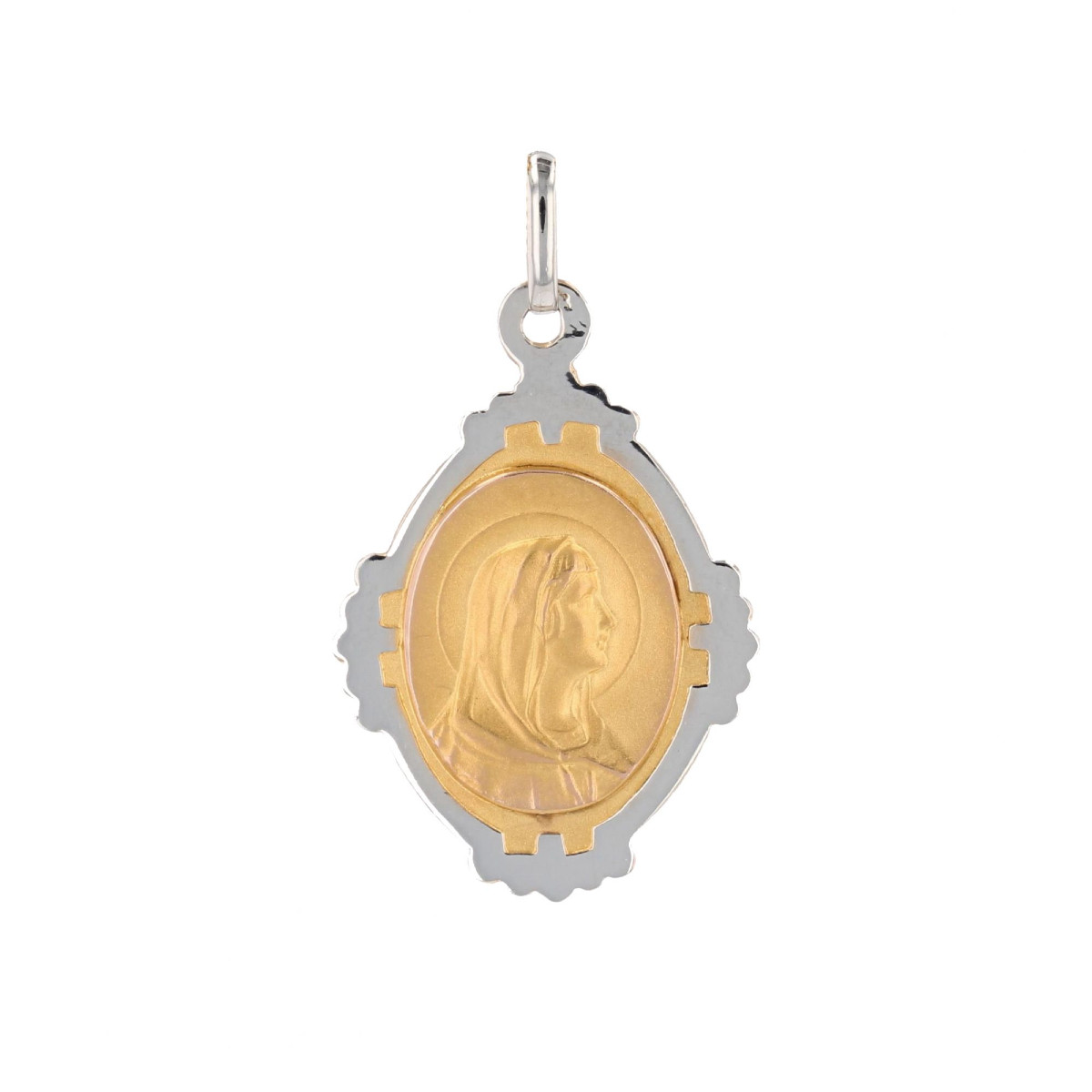 Antique Two-tone Gold Medal Of The Virgin Mary