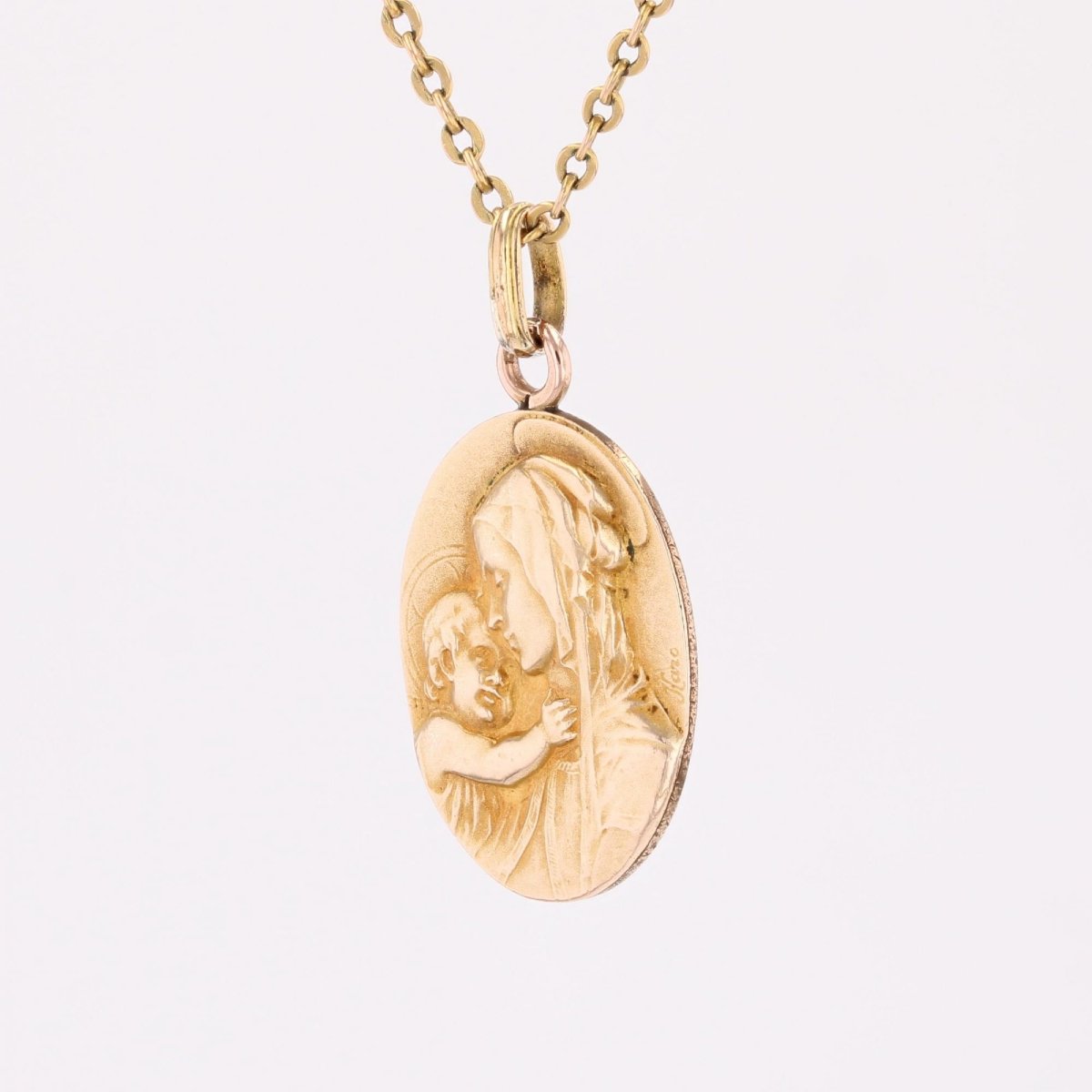 Médaille or rose rectangulaire portugaise-photo-1