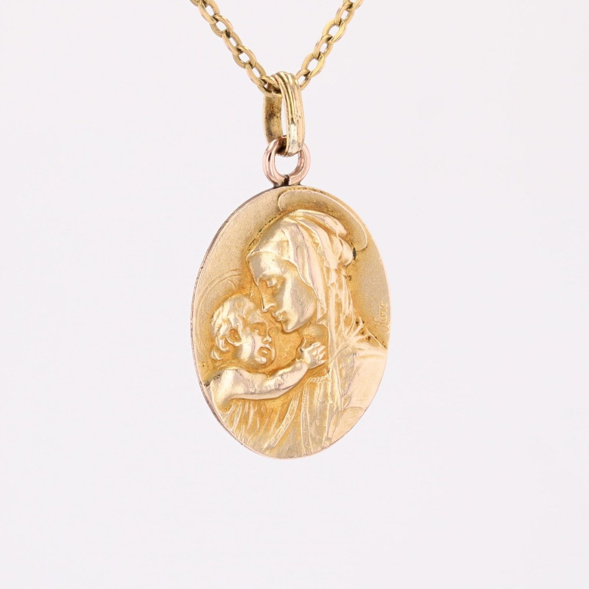 Médaille or rose rectangulaire portugaise-photo-2