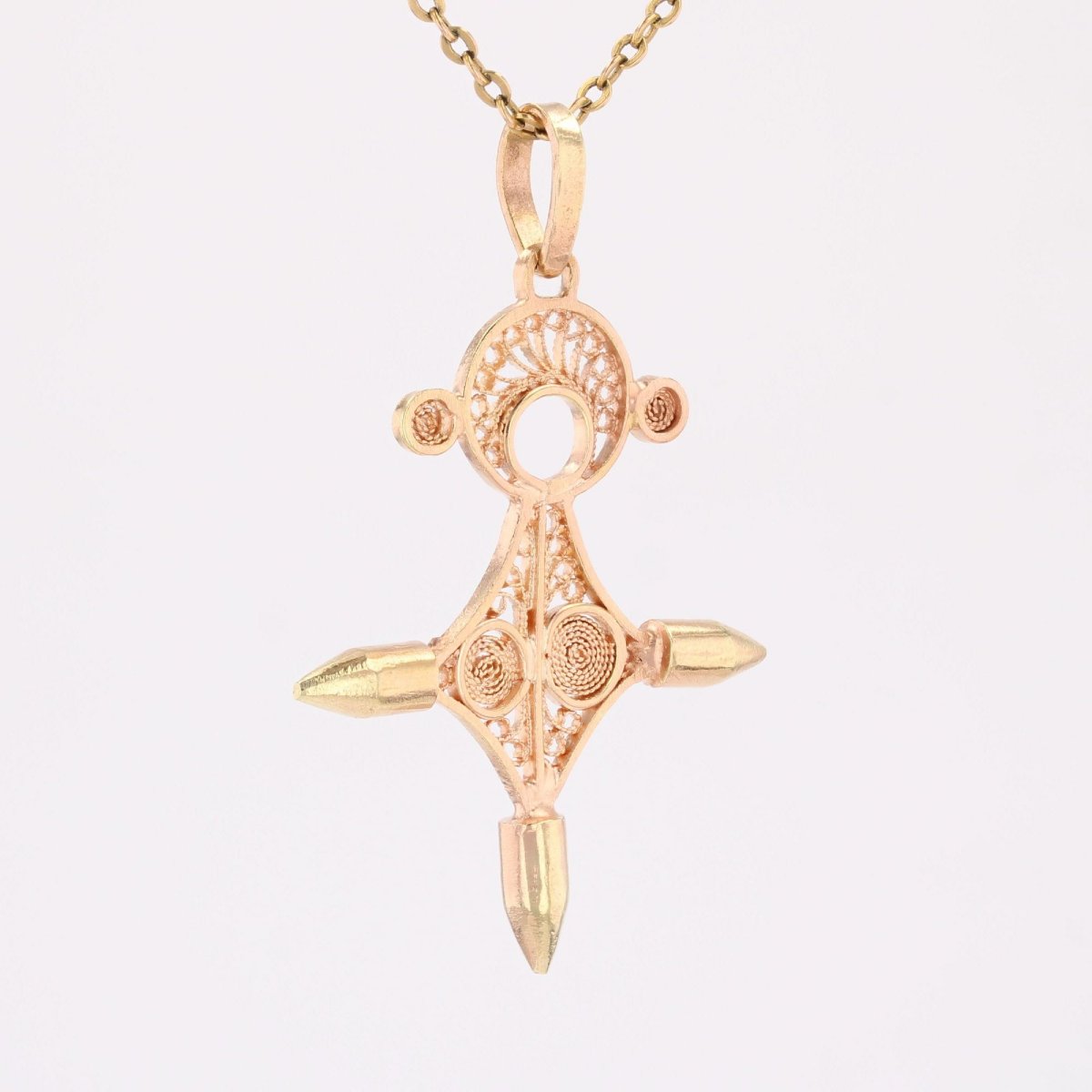 Croix d'Agadez or filigranée-photo-2