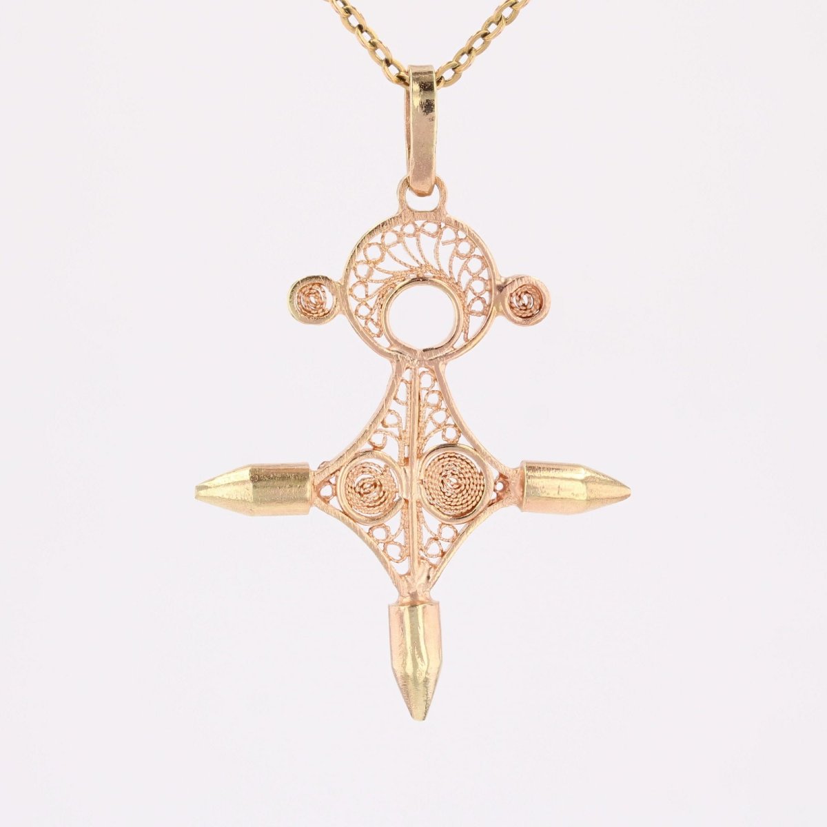 Croix d'Agadez or filigranée-photo-4