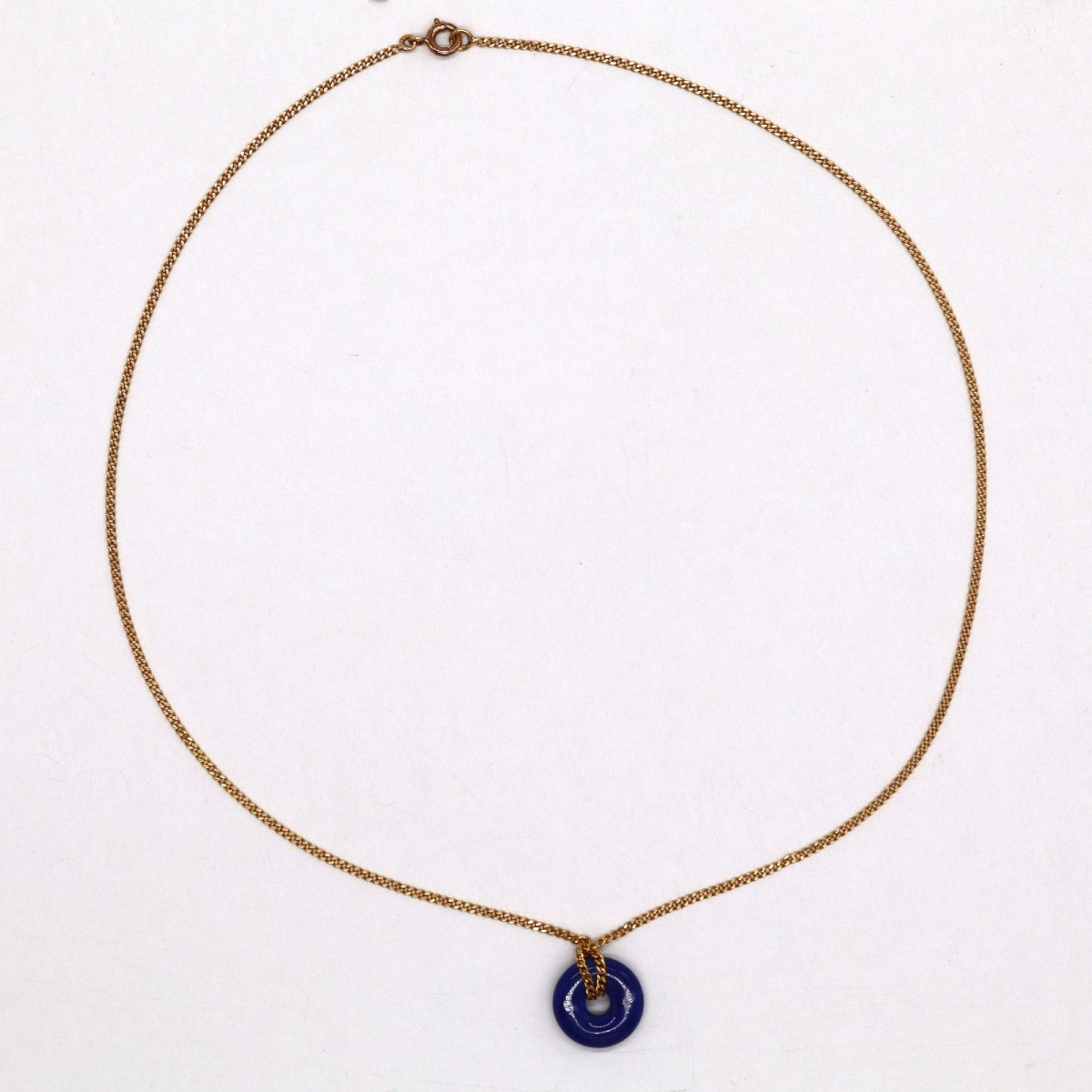 Lapis Lazuli Disc Pendant And Chain-photo-4