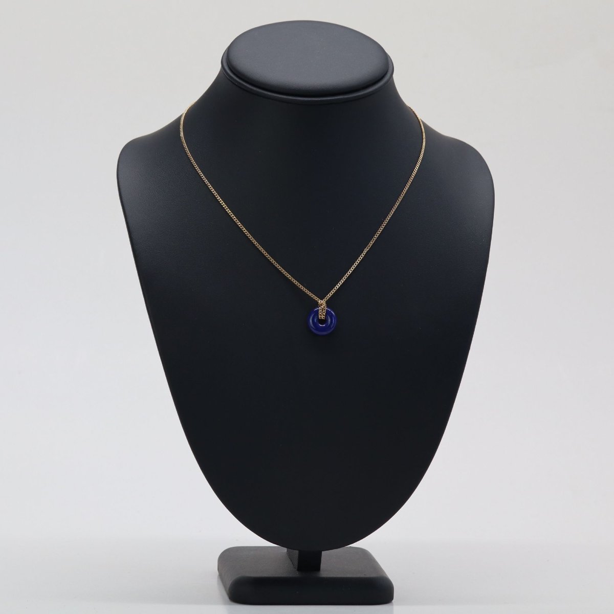 Lapis Lazuli Disc Pendant And Chain-photo-4