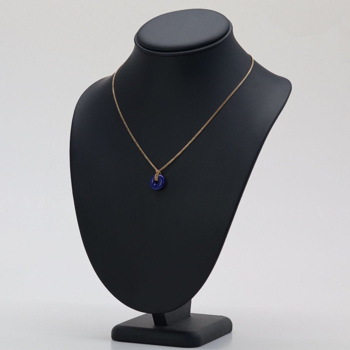 Lapis Lazuli Disc Pendant And Chain-photo-5