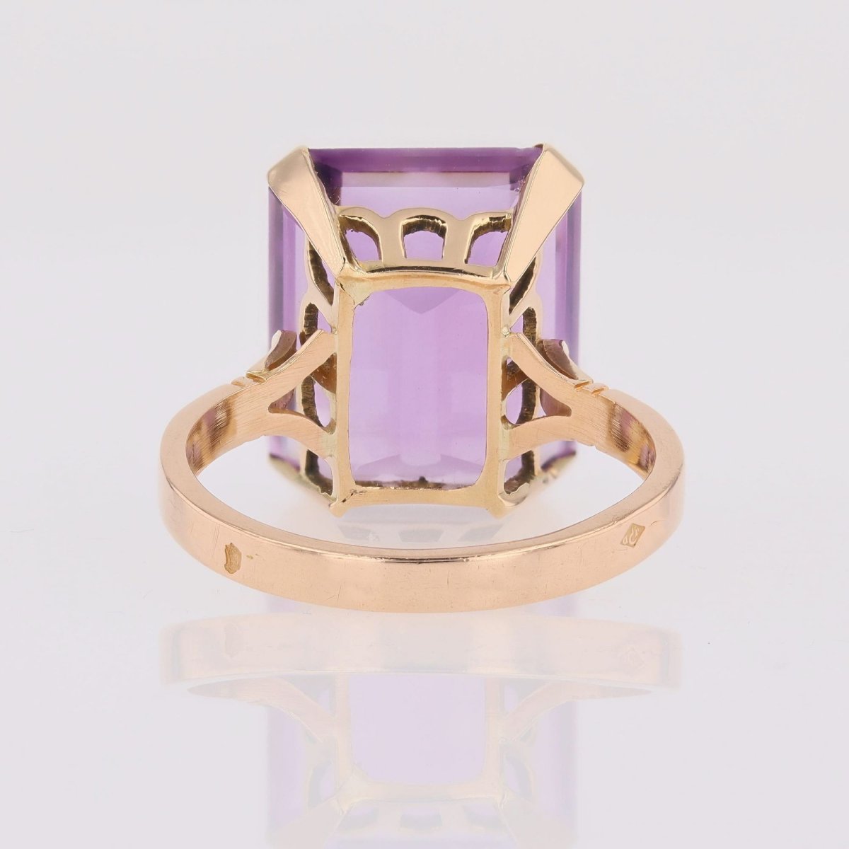 Gold Amethyst Cocktail Ring-photo-4