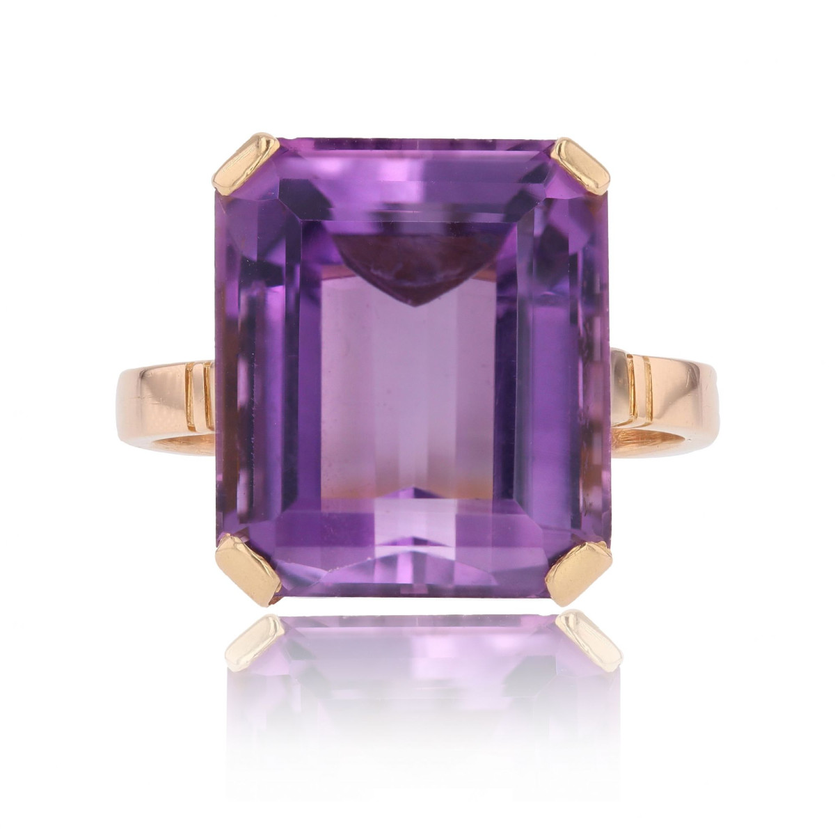 Gold Amethyst Cocktail Ring