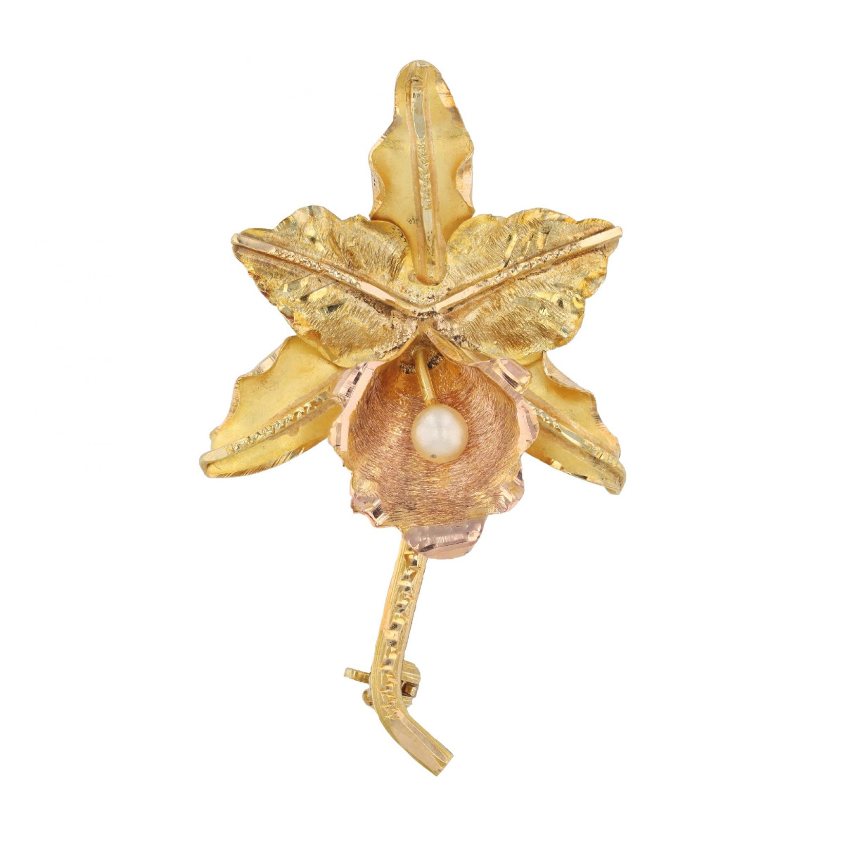 Retro Pearl Fleur-de-lis Brooch