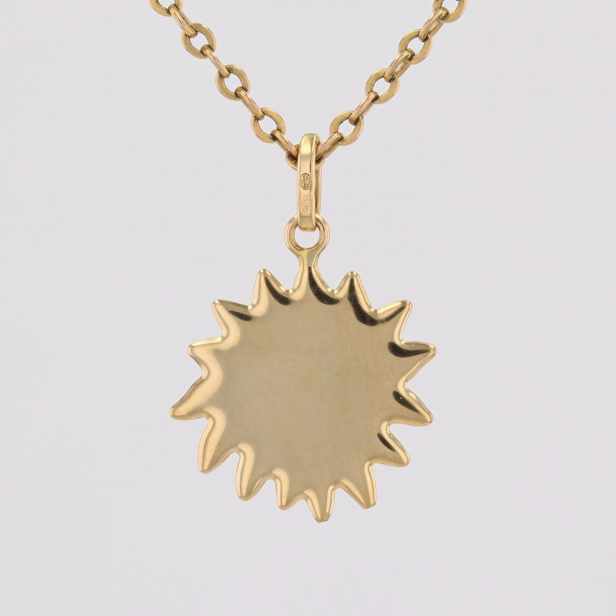 Yellow Gold Sun Charm-photo-4