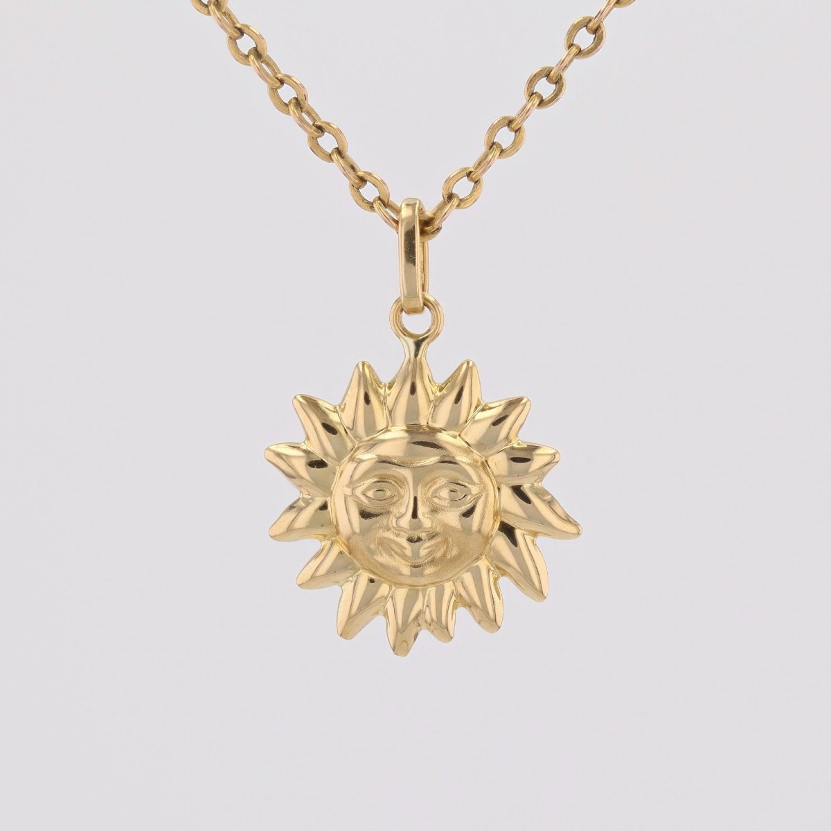 Yellow Gold Sun Charm-photo-5