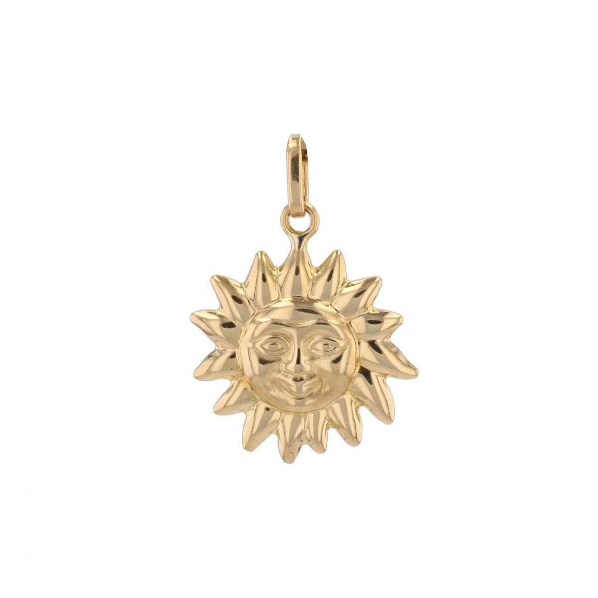 Yellow Gold Sun Charm