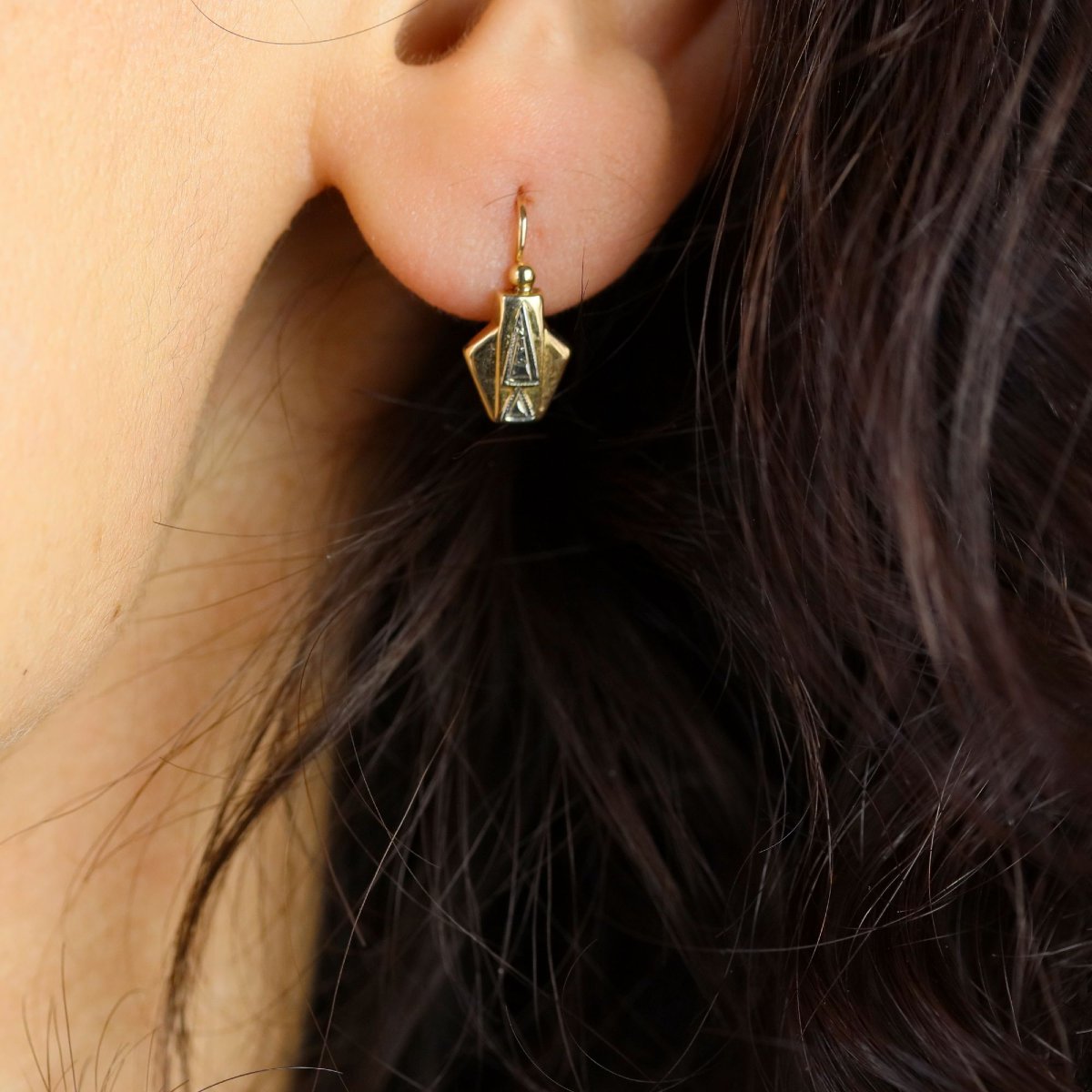 Antique Geometric Gold Sleepers-photo-2