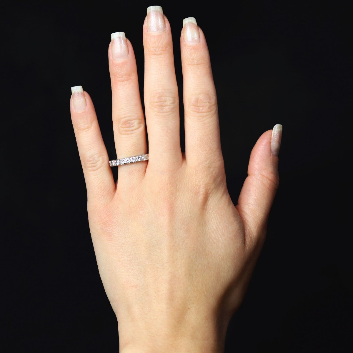 American Platinum Diamond Wedding Band-photo-2