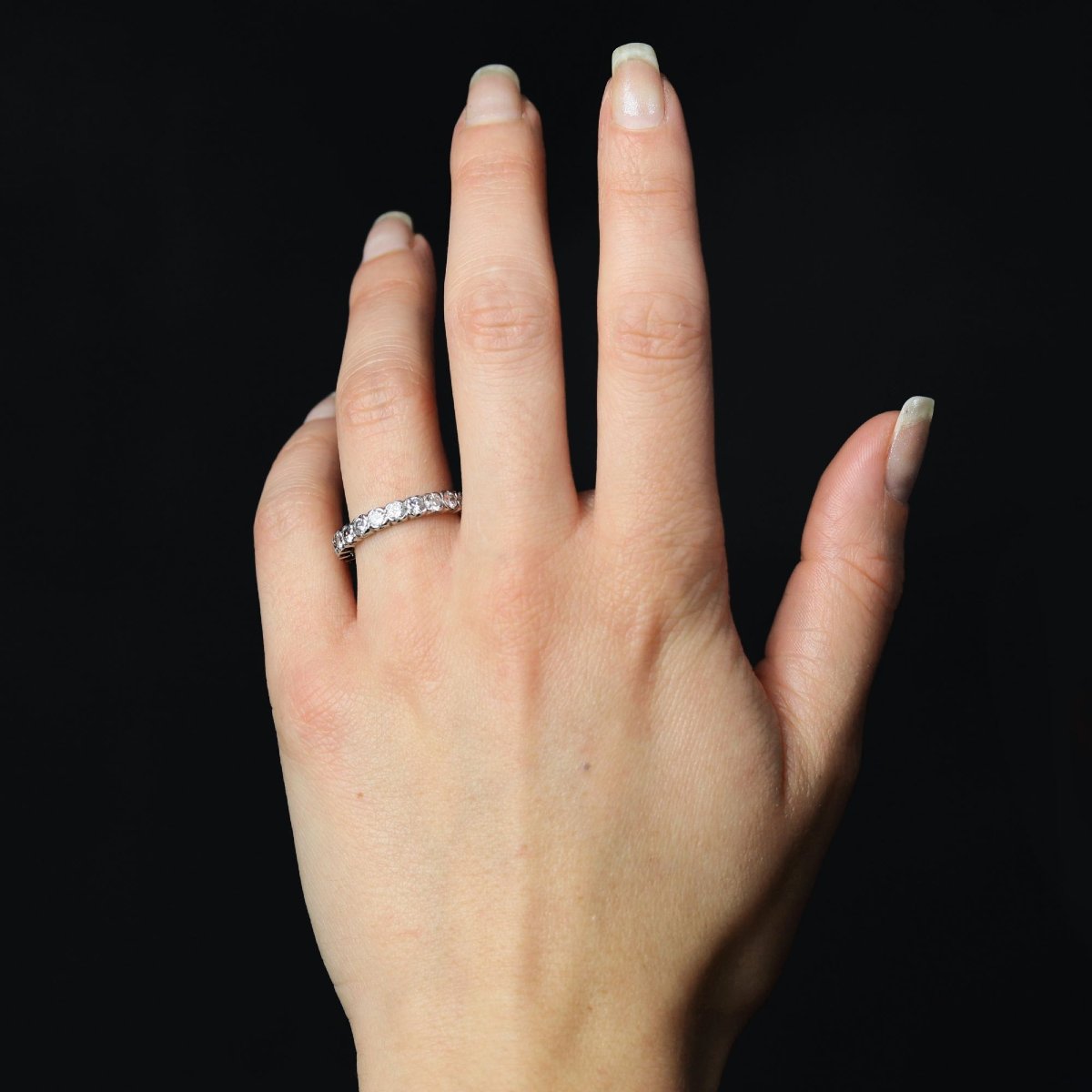 American Platinum Diamond Wedding Band-photo-4