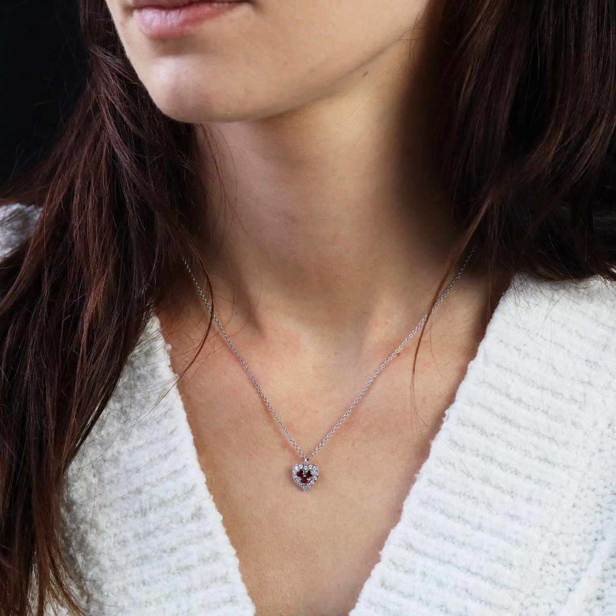 Pendant And Its Ruby And Diamond Chain-photo-2