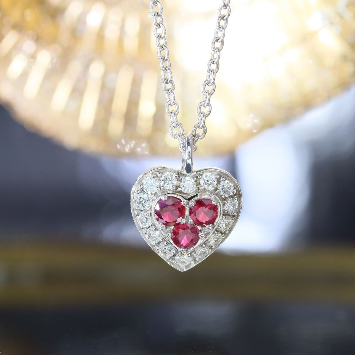 Pendant And Its Ruby And Diamond Chain-photo-3
