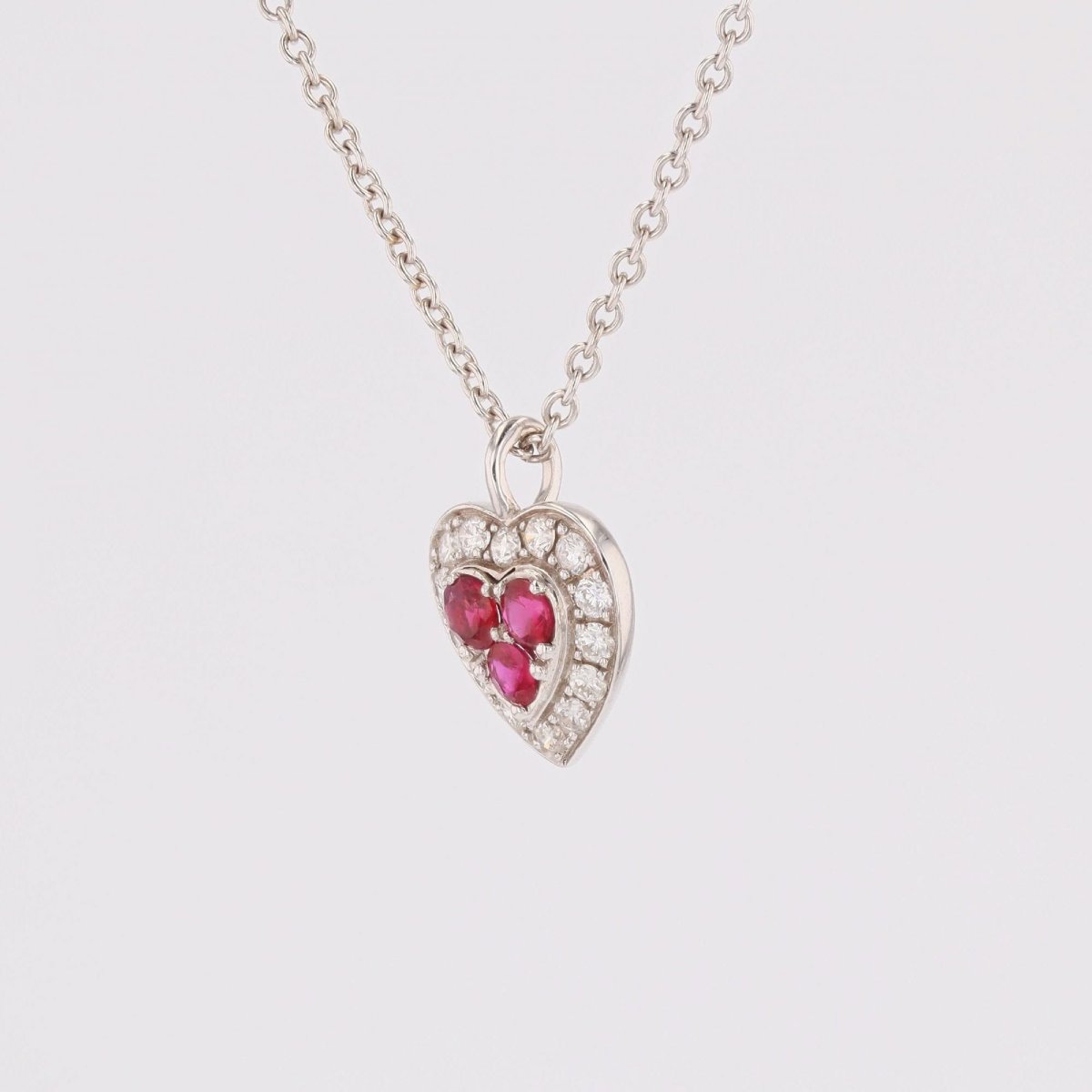 Pendant And Its Ruby And Diamond Chain-photo-4