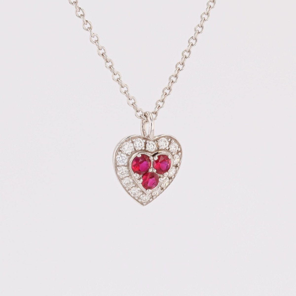 Pendant And Its Ruby And Diamond Chain-photo-1