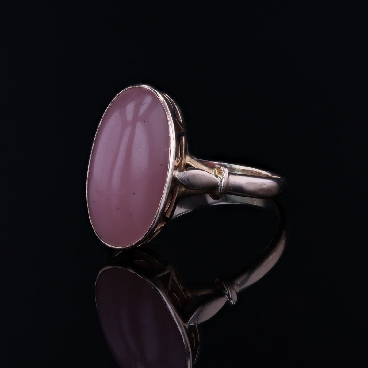 Antique Rose Quartz And Rose Gold Ring-photo-3