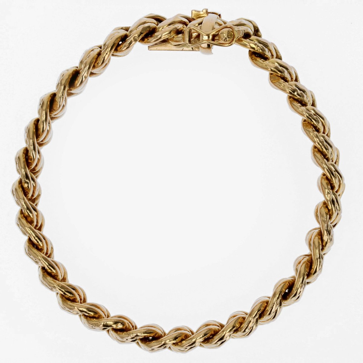 Retro Gold Curb Chain Bracelet-photo-3