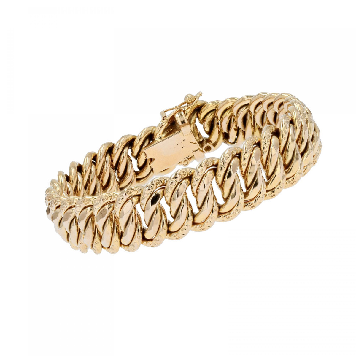 Retro Gold Curb Chain Bracelet