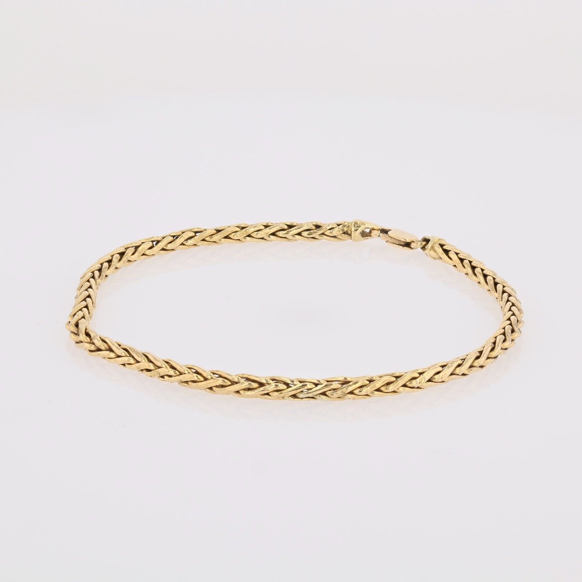 Bracelet maille palmier or jaune-photo-4