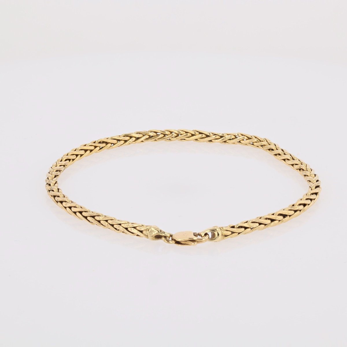 Bracelet maille palmier or jaune-photo-3