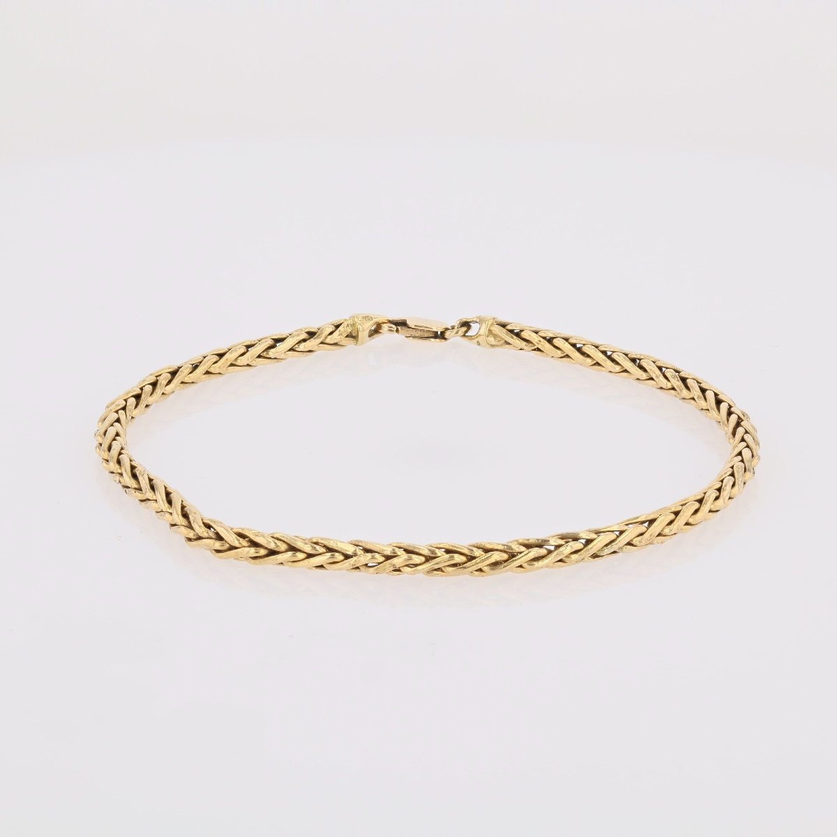 Bracelet maille palmier or jaune-photo-4