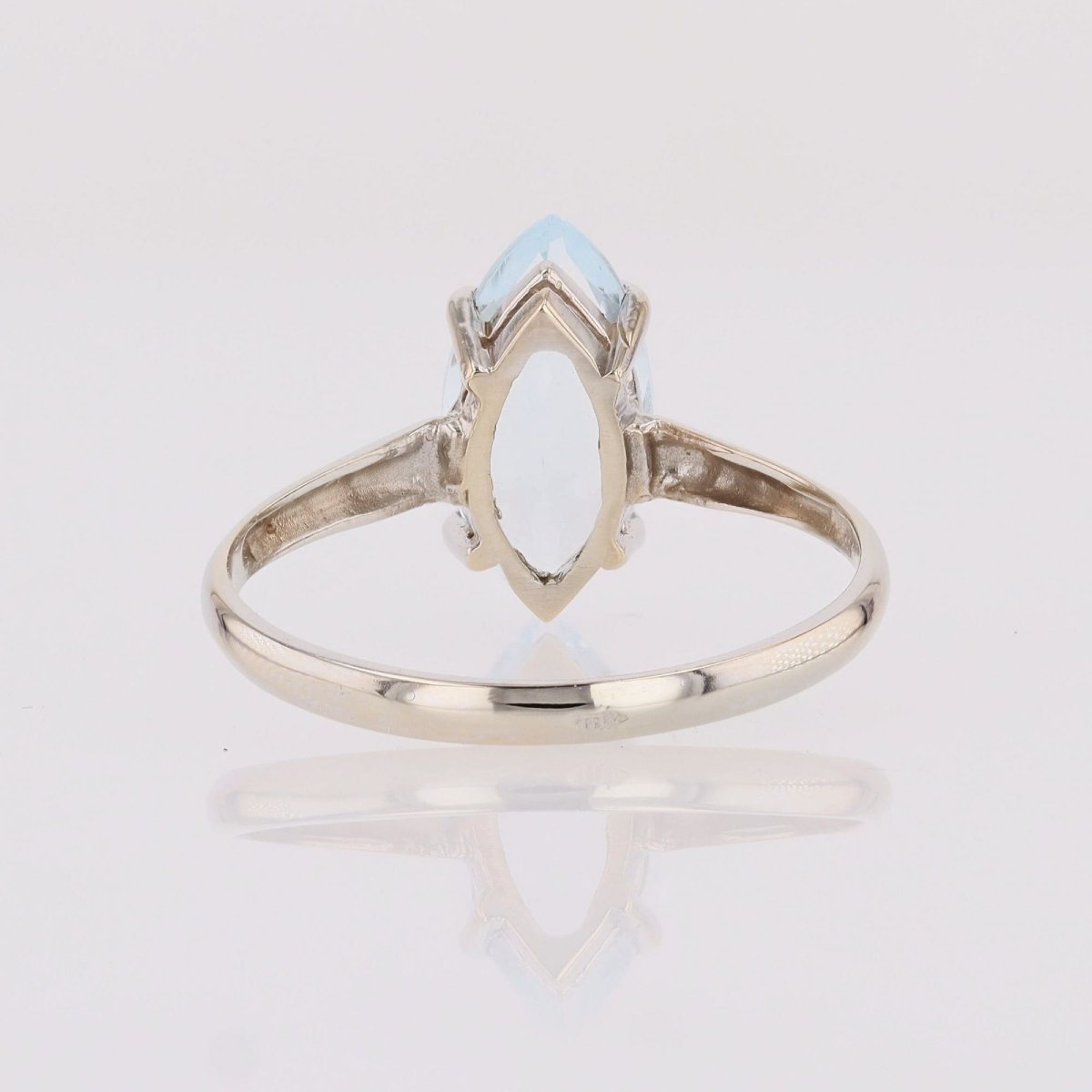 White Gold Marquise Aquamarine Ring-photo-3
