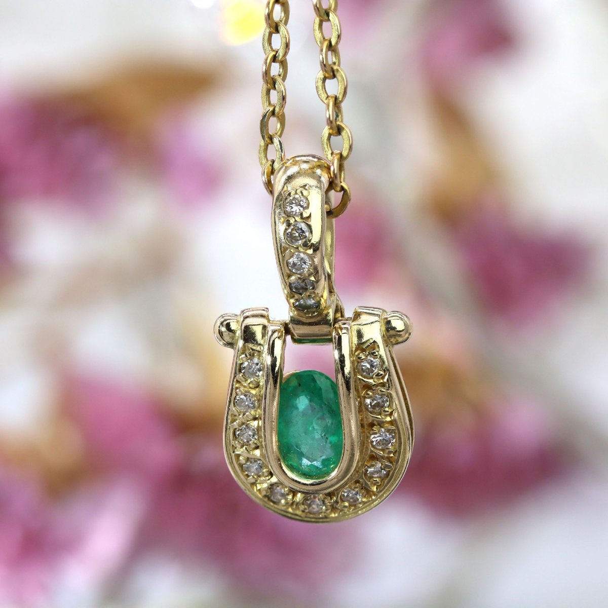 Pendentif émeraude diamants-photo-3