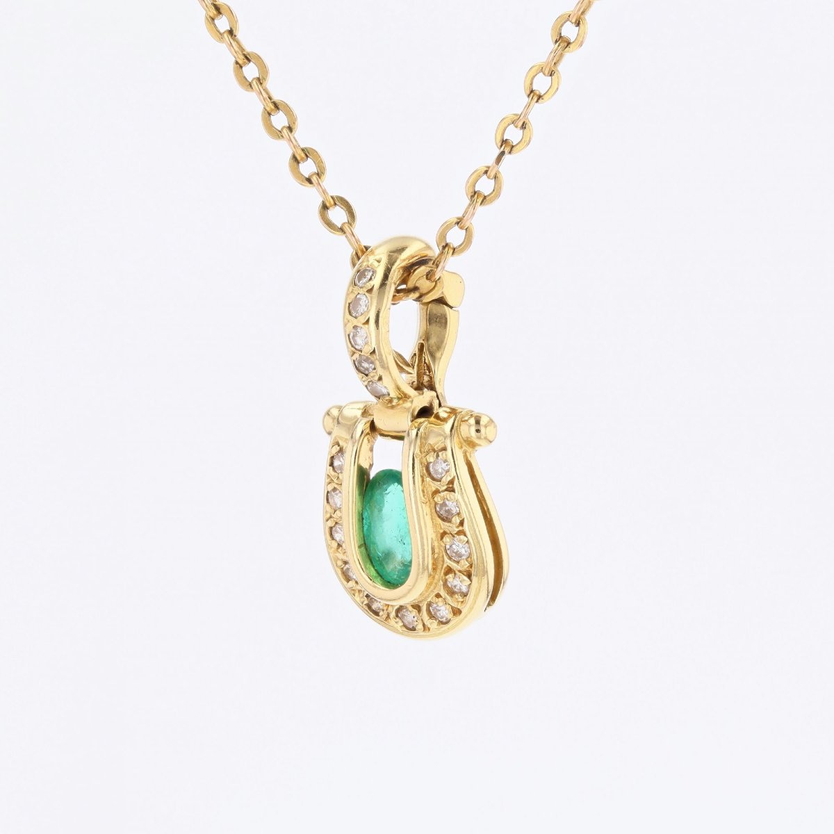 Pendentif émeraude diamants-photo-4