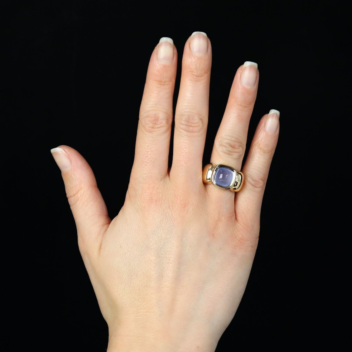 Chalcedony Ring, Sugarloaf Style, Rush-photo-2