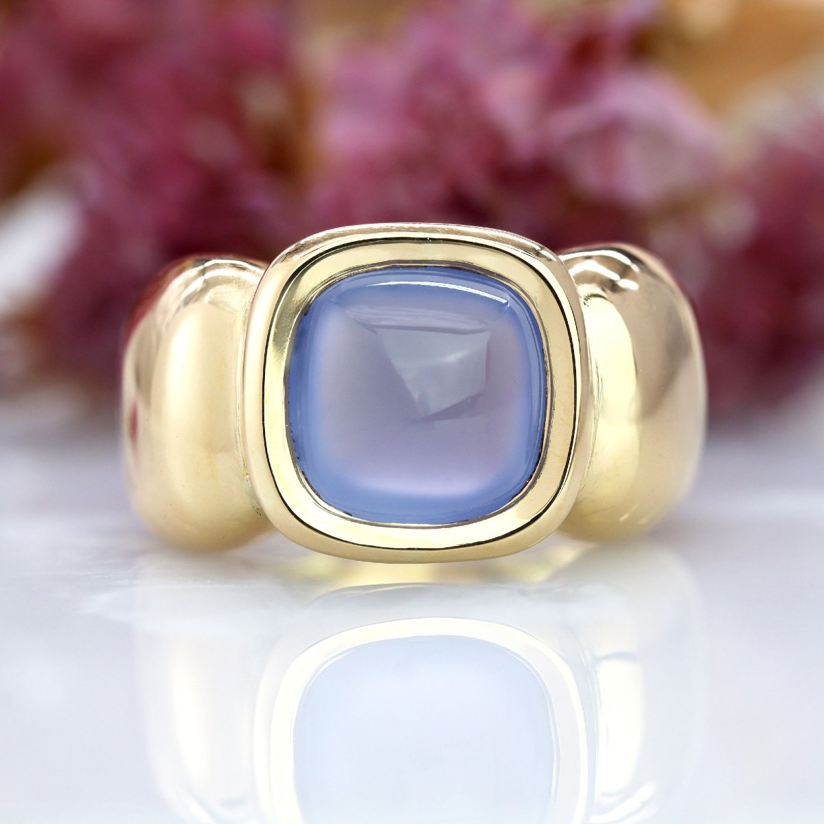 Chalcedony Ring, Sugarloaf Style, Rush-photo-3