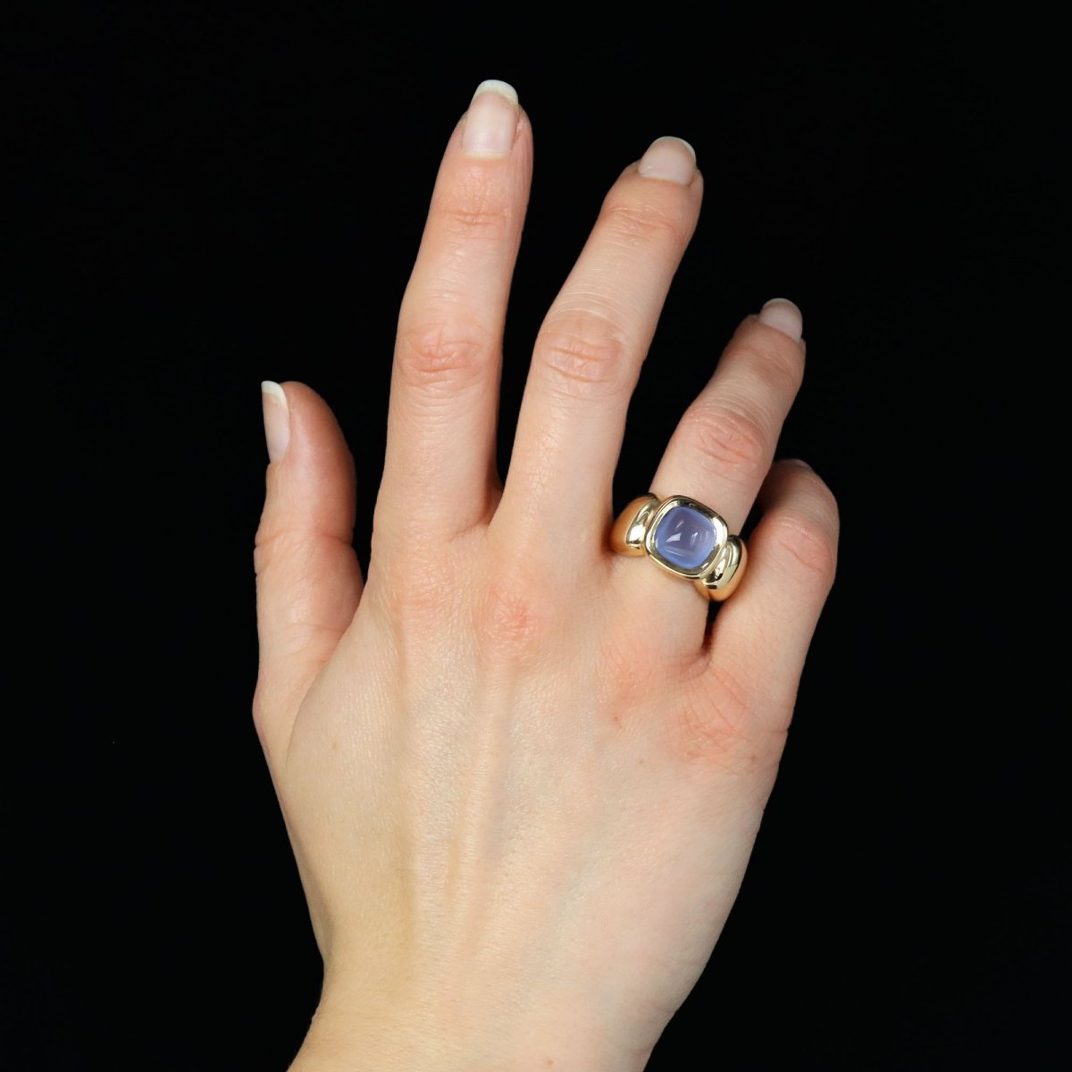 Chalcedony Ring, Sugarloaf Style, Rush-photo-4