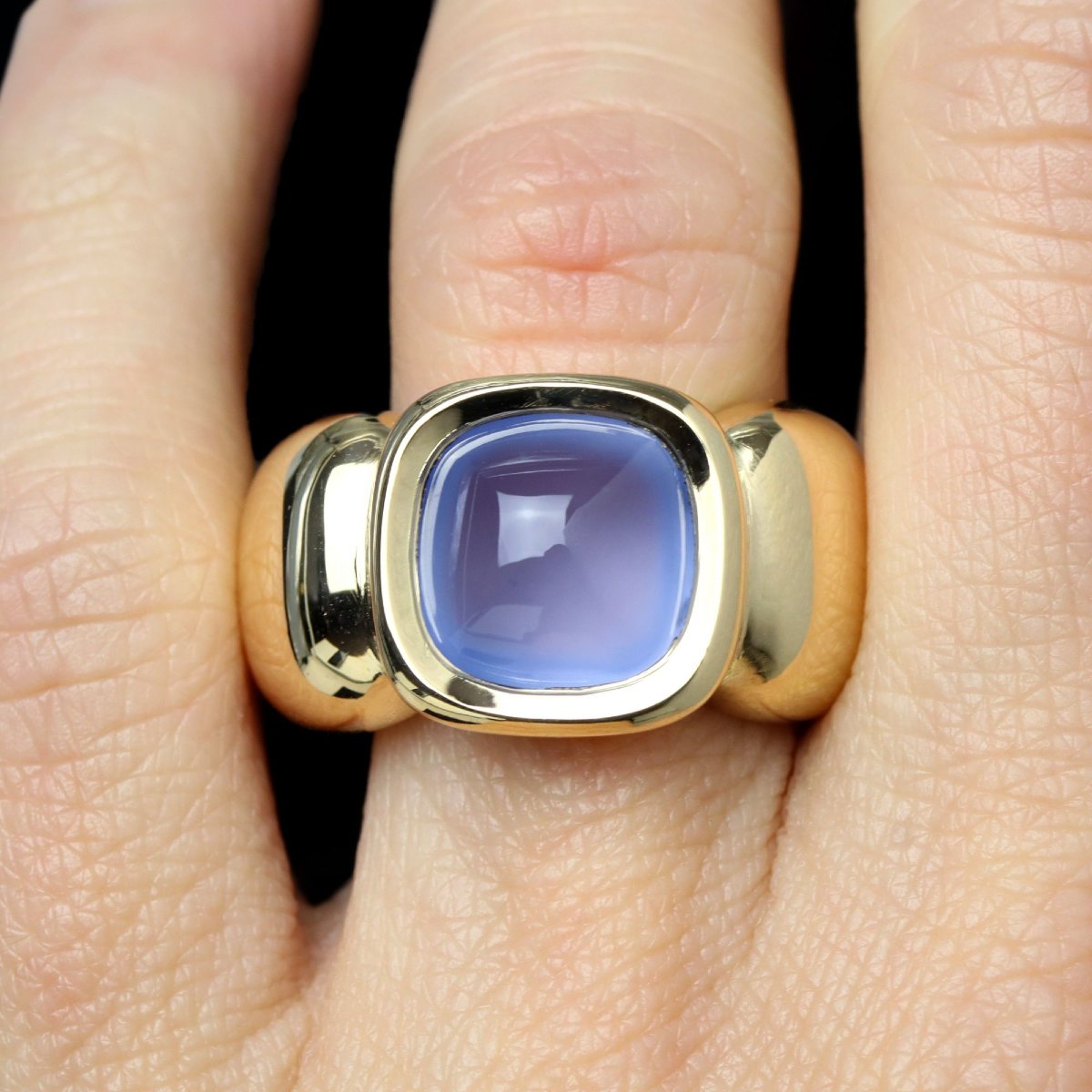 Chalcedony Ring, Sugarloaf Style, Rush-photo-2