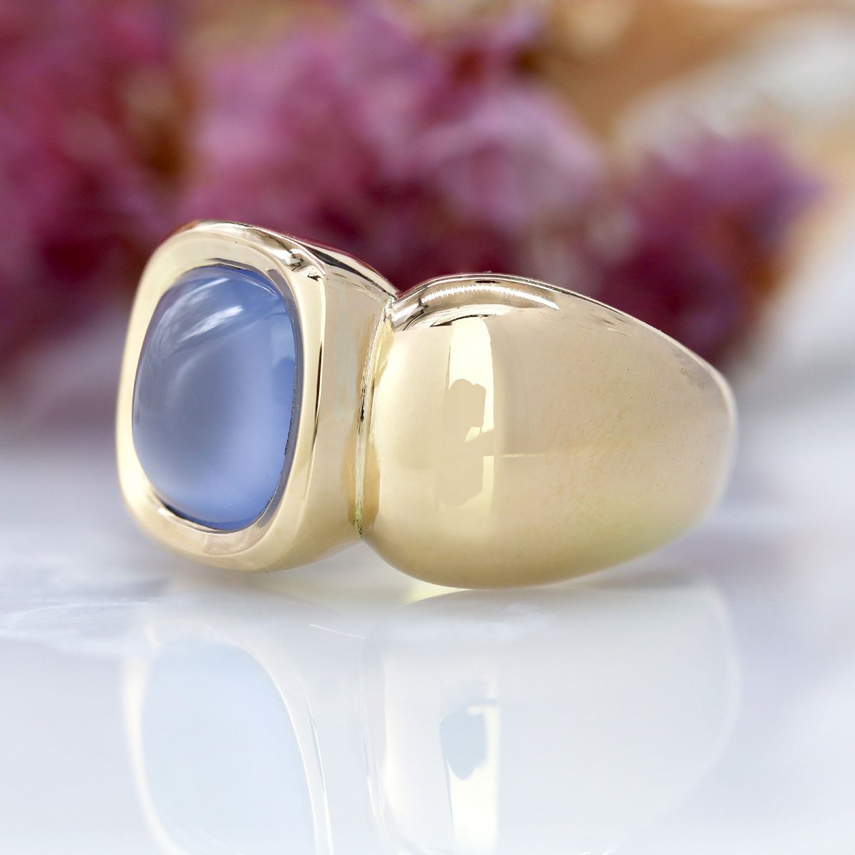 Chalcedony Ring, Sugarloaf Style, Rush-photo-4