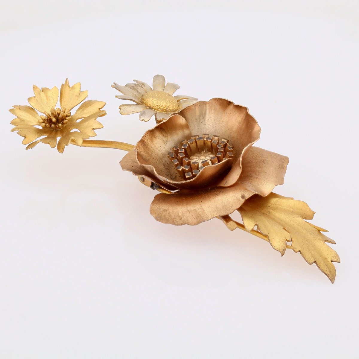 Broche ancienne fleurs sauvages Georges-René LECOMTE-photo-1