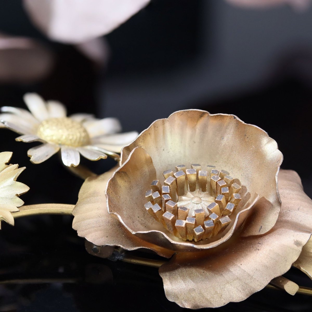 Broche ancienne fleurs sauvages Georges-René LECOMTE-photo-5