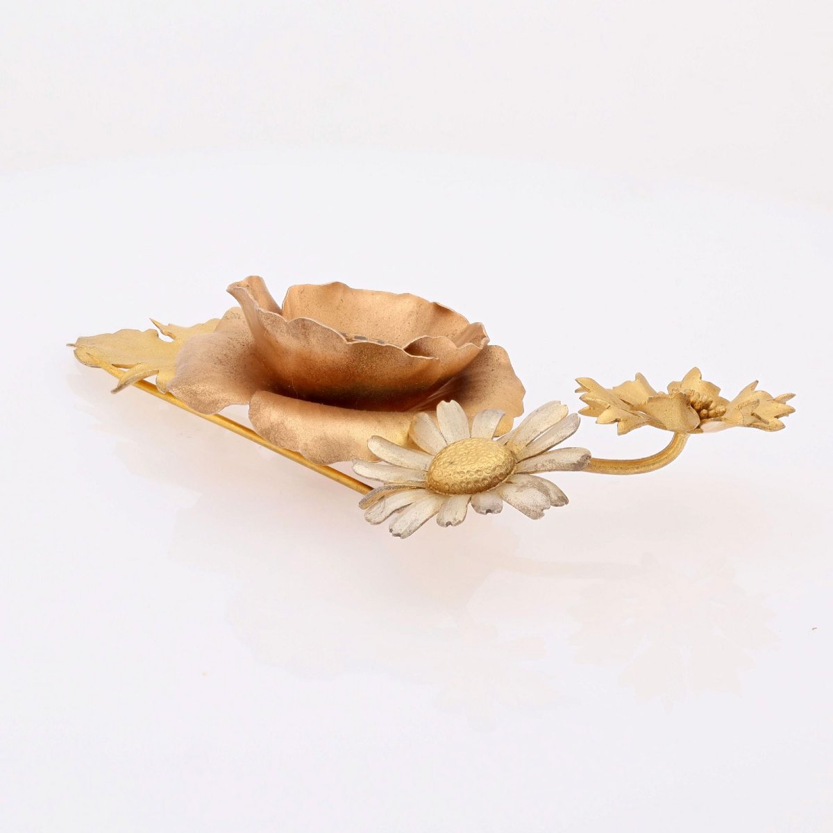 Broche ancienne fleurs sauvages Georges-René LECOMTE-photo-6