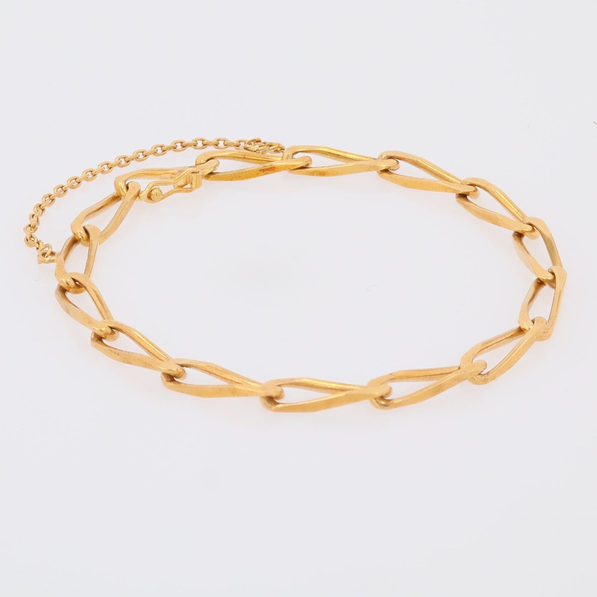 Rose Gold Bracelet With Rectangular Links-photo-1