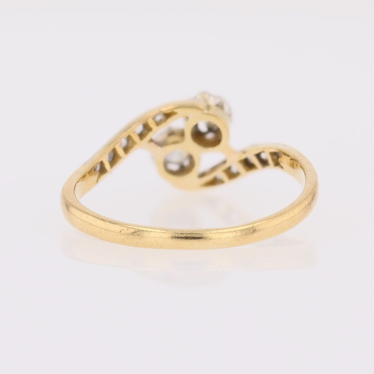 Yellow Gold Toi Et Moi Ring With Diamonds-photo-4