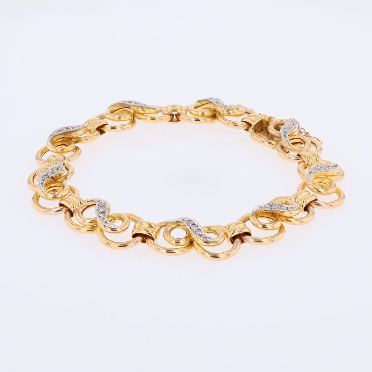 Antique Bracelet With Infinity Motif And Rose-cut Diamonds-photo-4