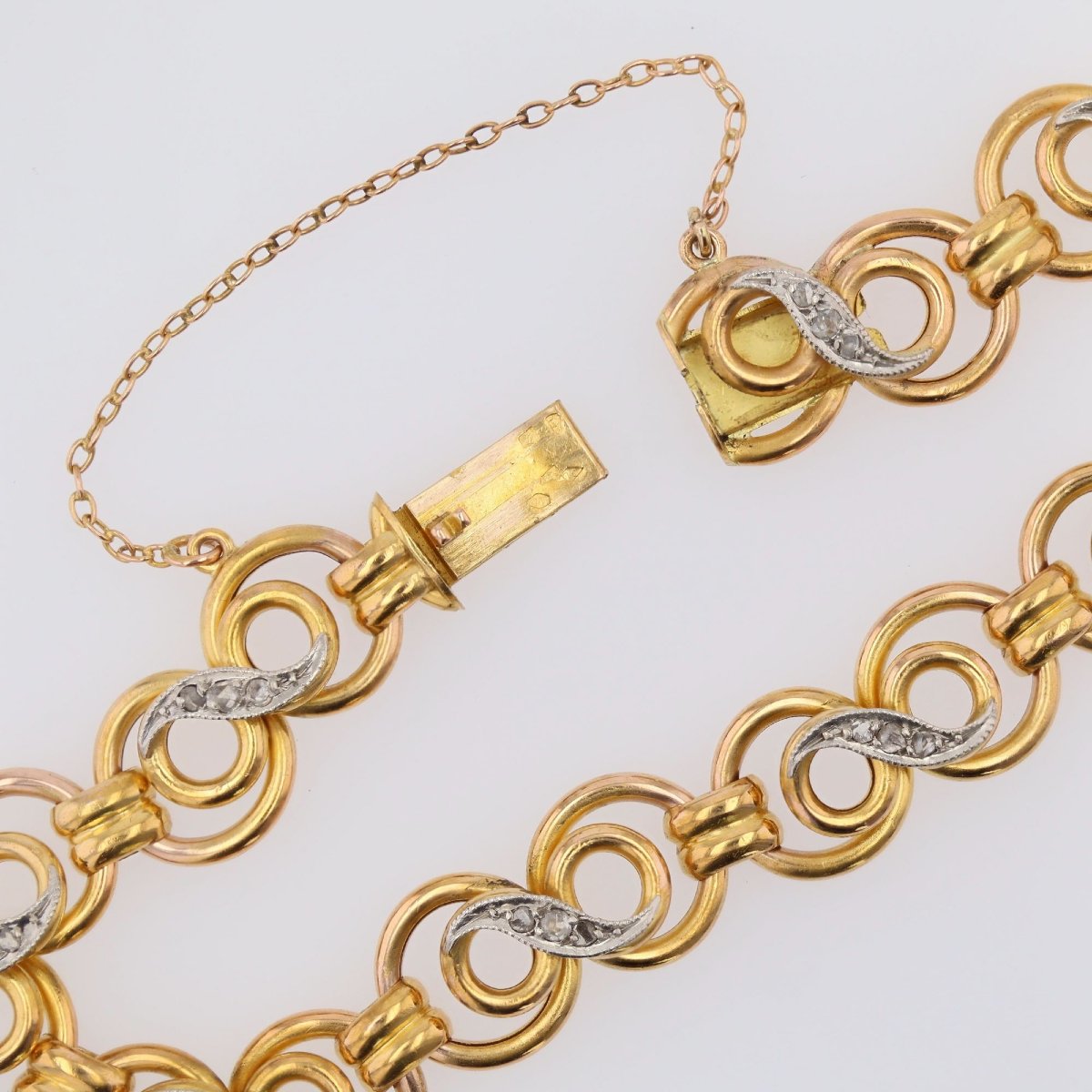 Antique Bracelet With Infinity Motif And Rose-cut Diamonds-photo-4